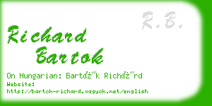 richard bartok business card