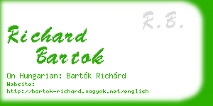 richard bartok business card